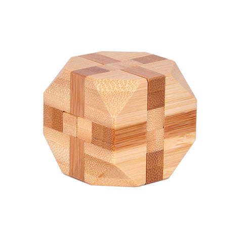 Casse-Tête Cube Diamant<br>En Bambou
