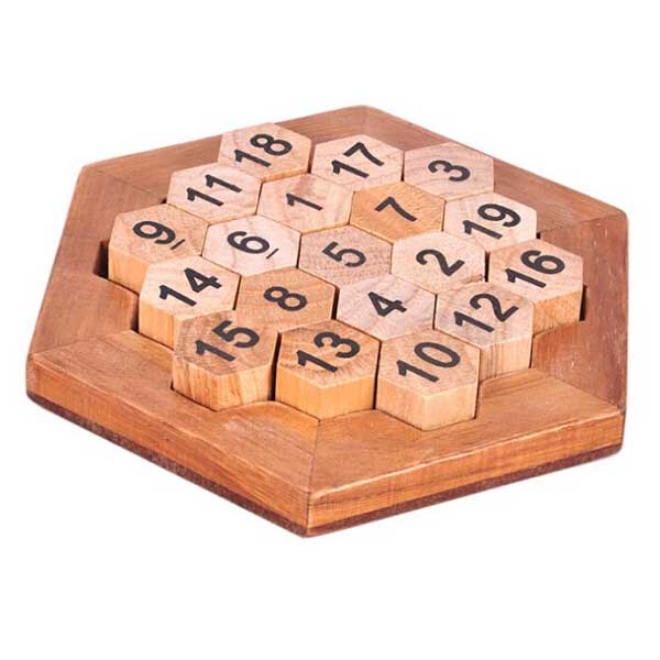 VGEBY Puzzle hexagonal en bois casse‑tête jouet VGEBY Puzzle hexagonal en  bois adulte pour enfants Puzzle jeux casse-tete