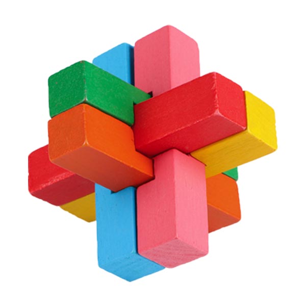 Mini Puzzle 3D en bois « Noeud»